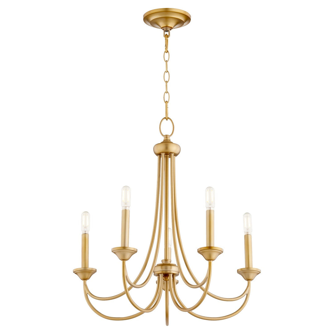 Quorum Brooks 6250-5-80 Chandelier Light - Aged Brass