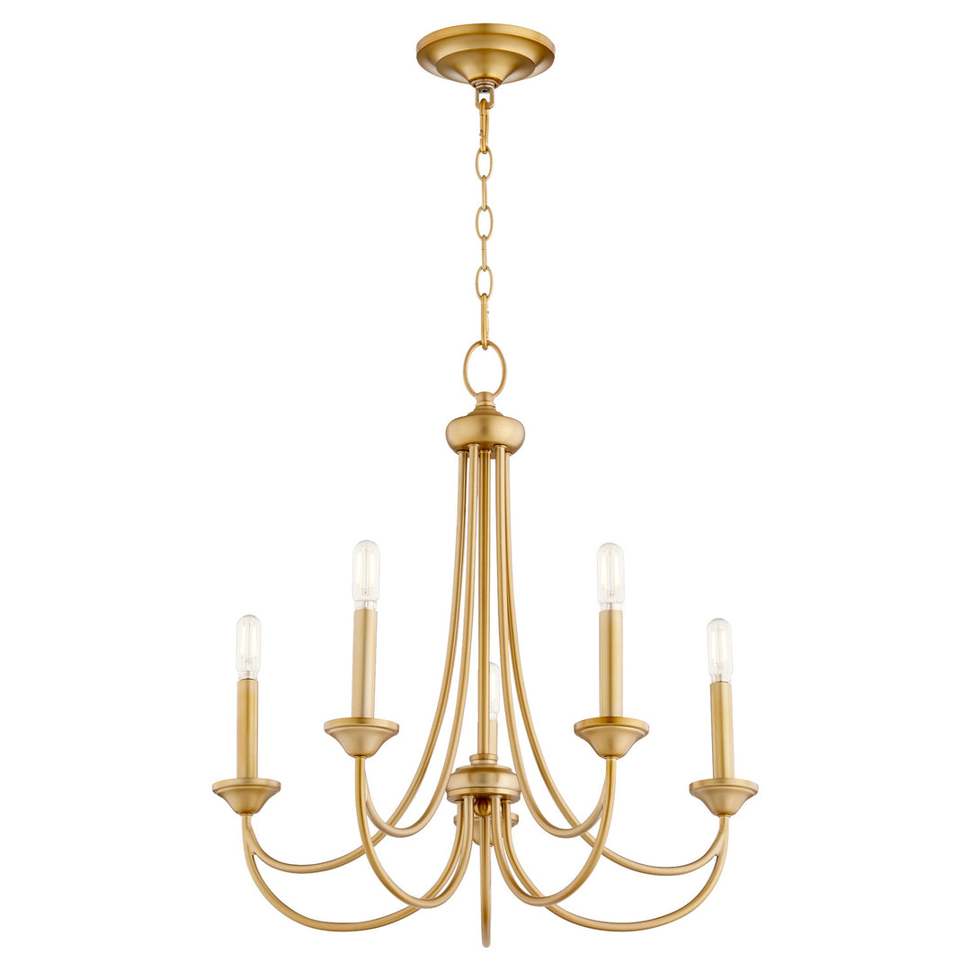 Quorum Brooks 6250-5-80 Chandelier Light - Aged Brass