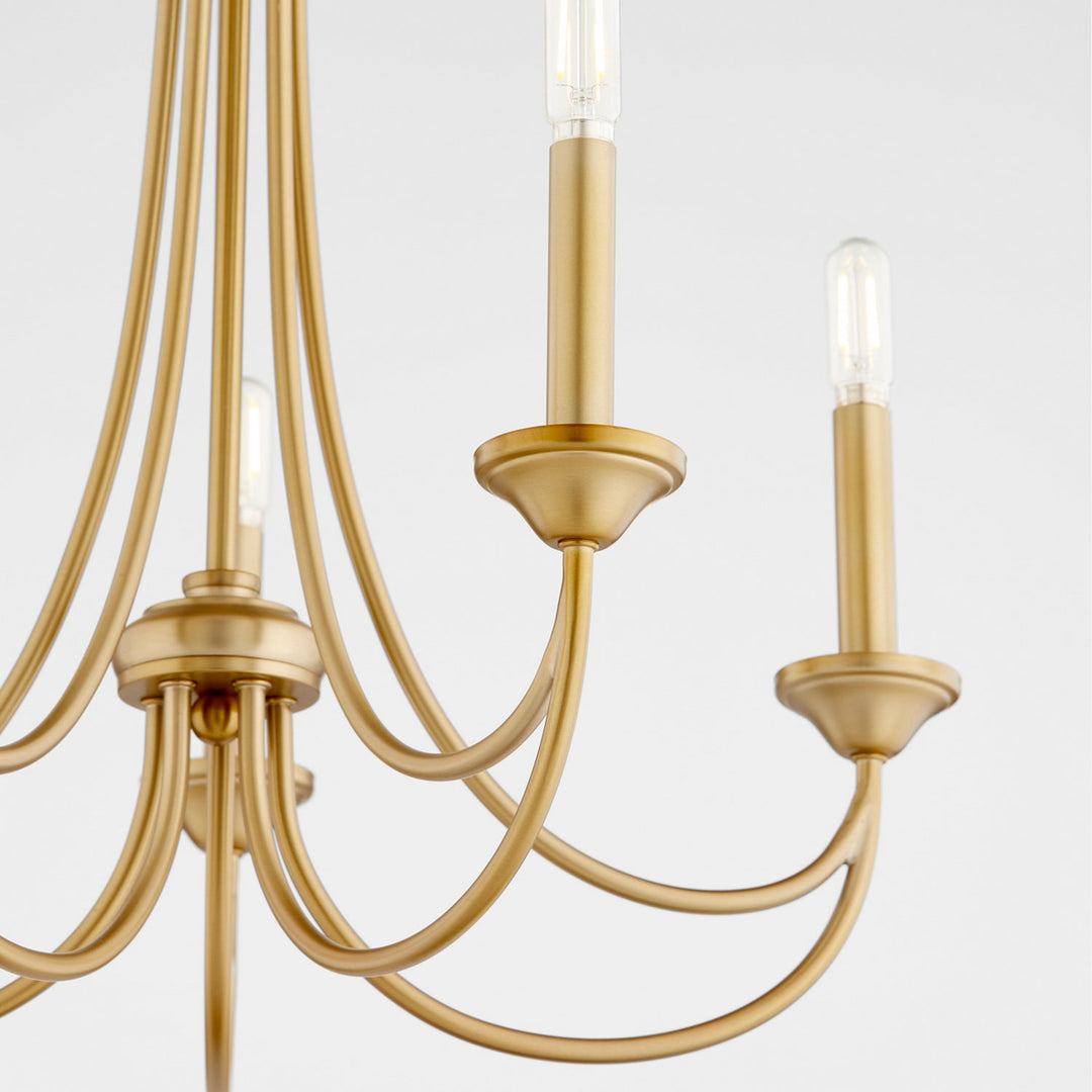 Quorum Brooks 6250-5-80 Chandelier Light - Aged Brass