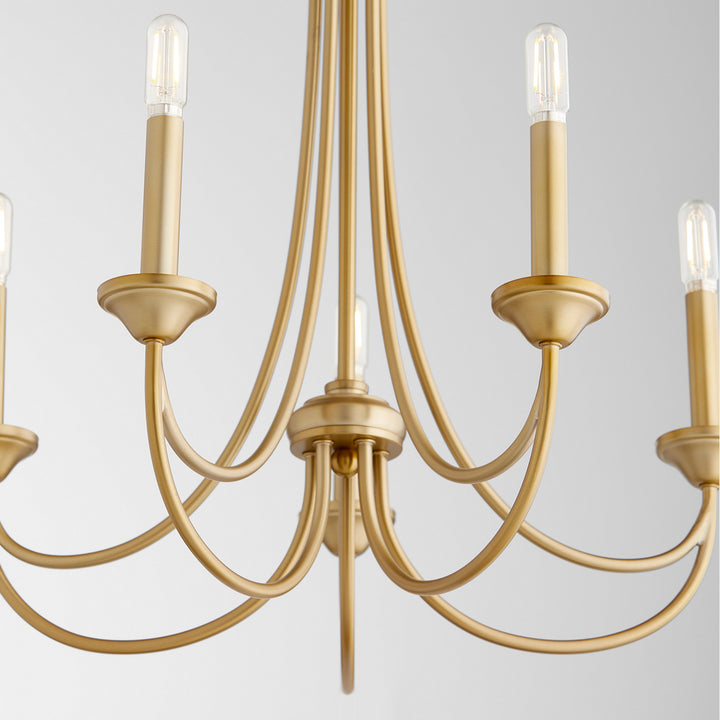 Quorum Brooks 6250-5-80 Chandelier Light - Aged Brass