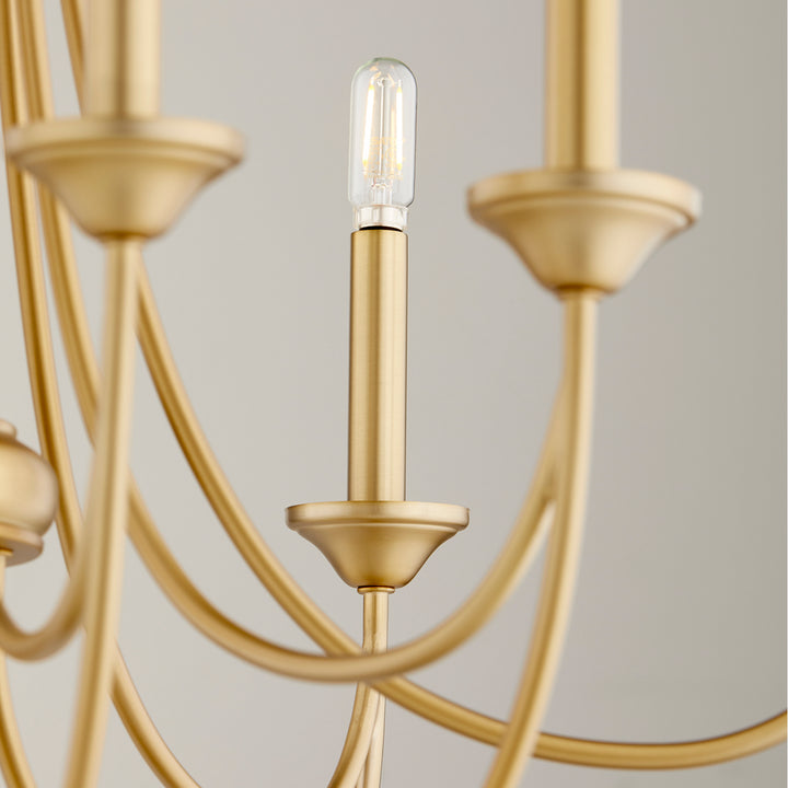 Quorum Brooks 6250-8-80 Chandelier Light - Aged Brass