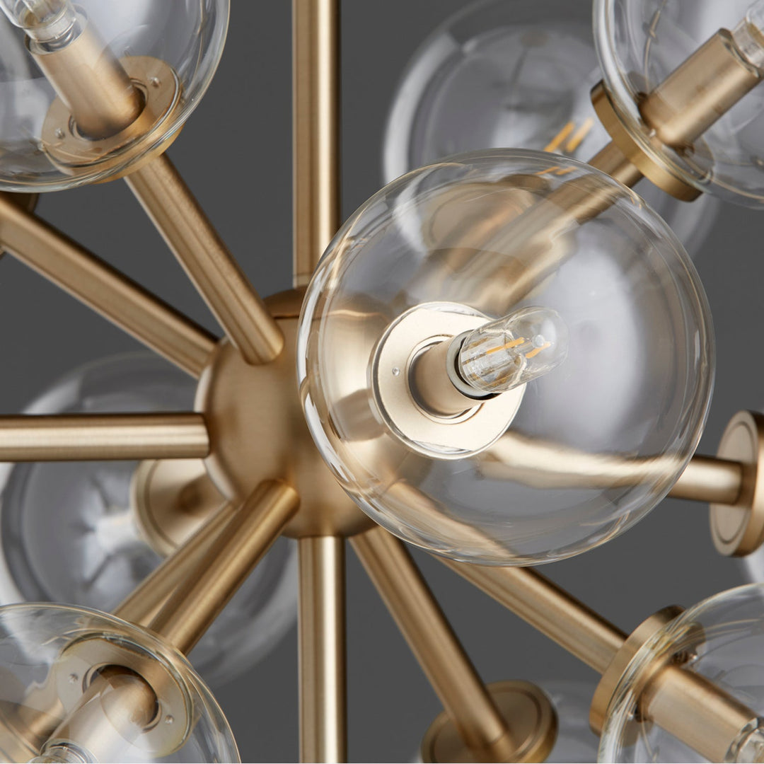 Quorum Rovi 8132-13-80 Chandelier Light - Aged Brass