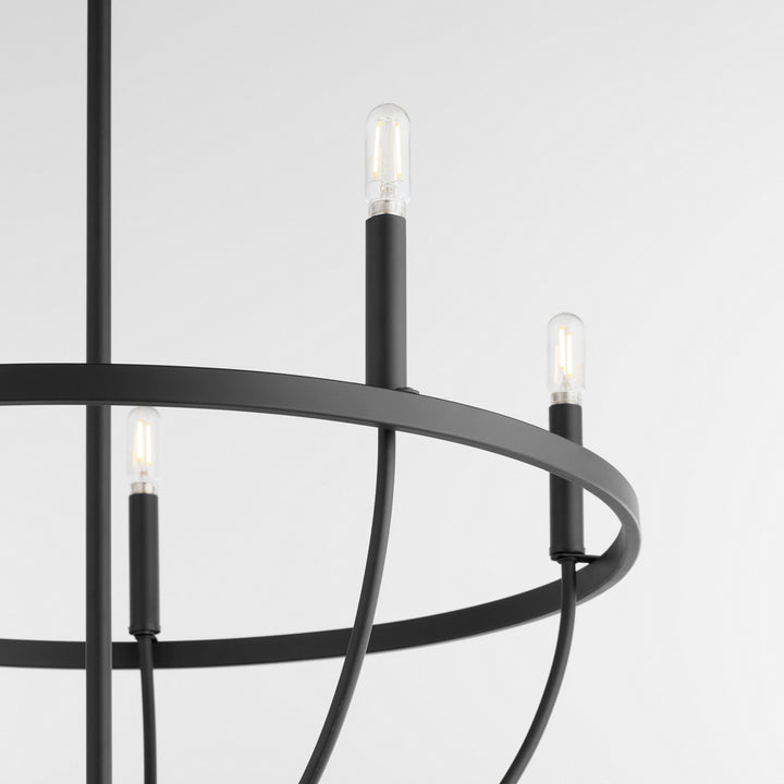 Quorum Tribute 6374-5-59 Chandelier Light - Matte Black