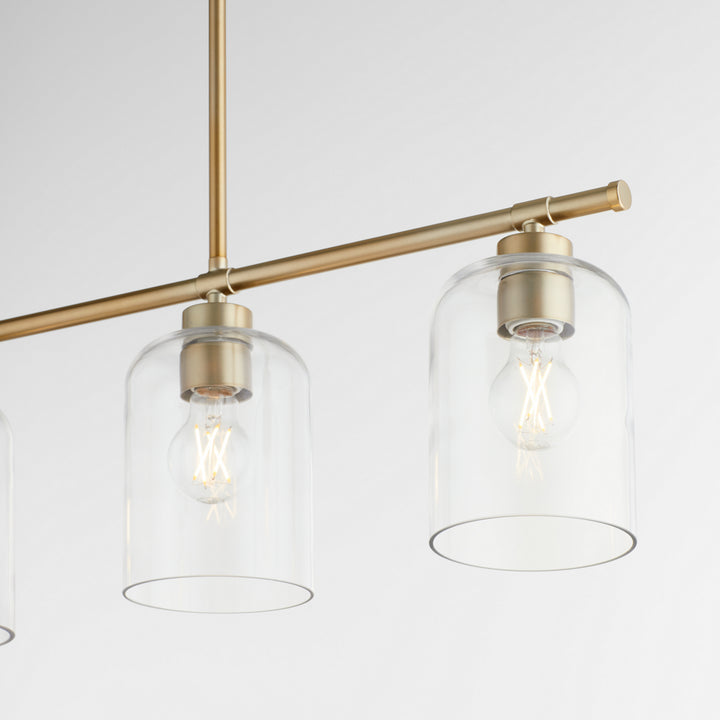 Quorum Tribute 6574-4-80 Pendant Light - Aged Brass