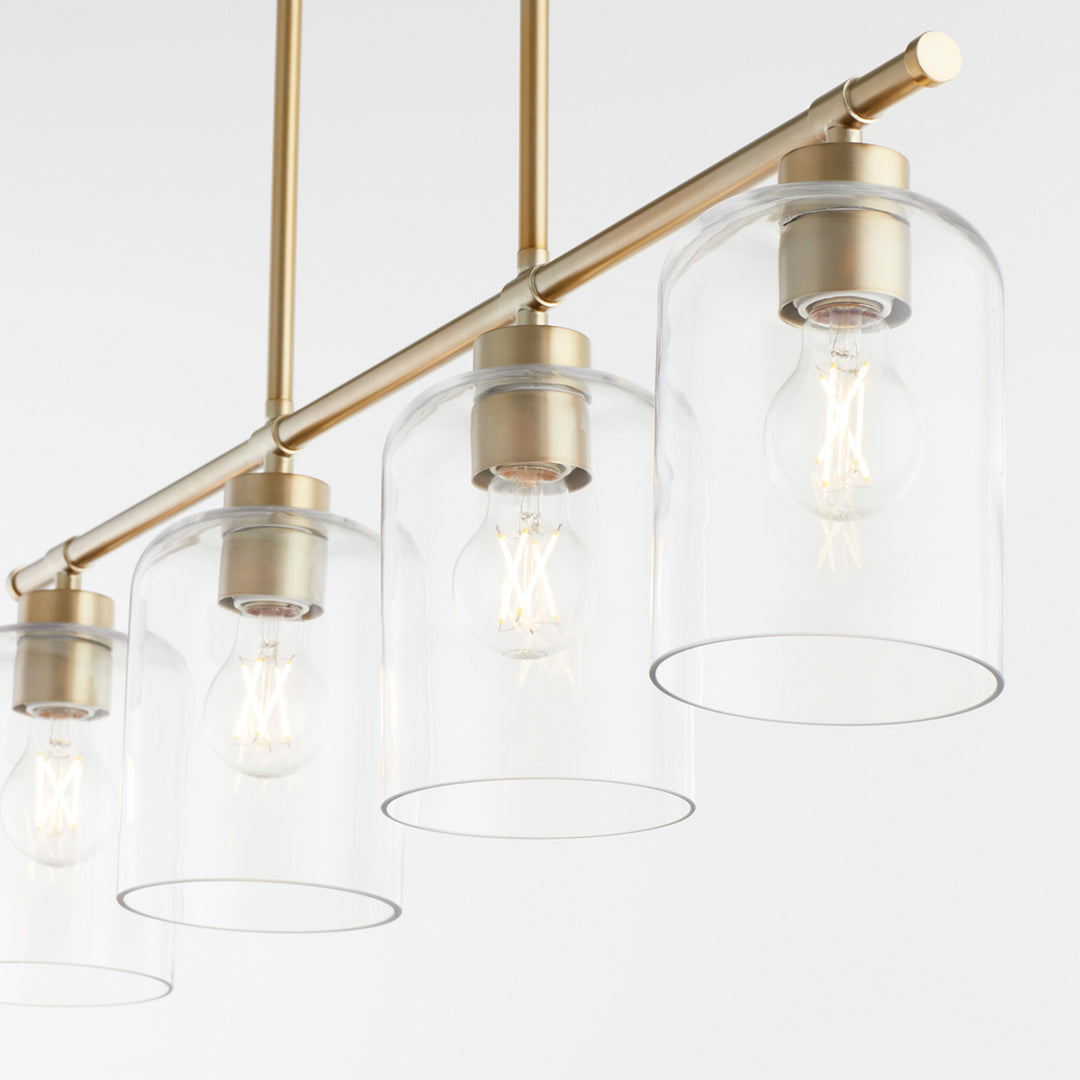 Quorum Tribute 6574-4-80 Pendant Light - Aged Brass