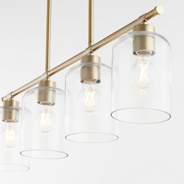 Quorum Tribute 6574-4-80 Pendant Light - Aged Brass