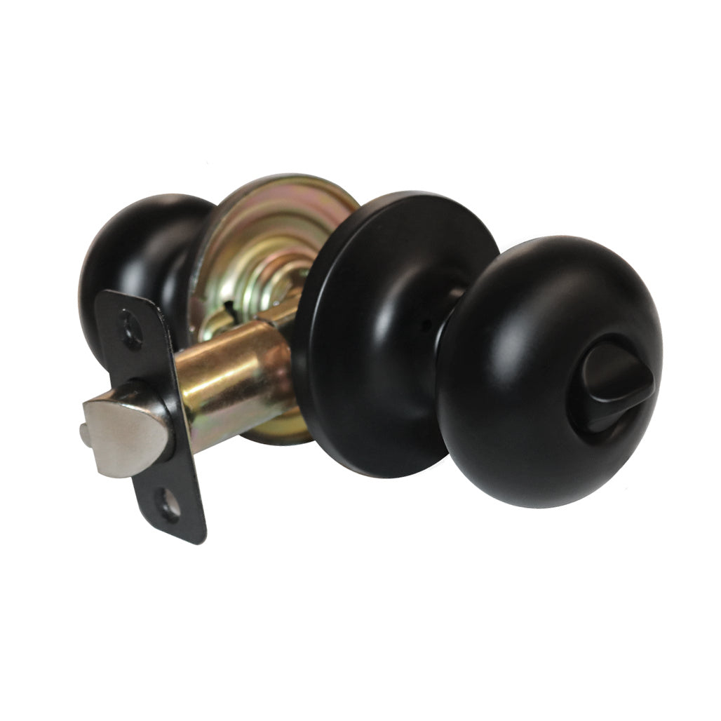 Homenhancements DH-6082ENT-MB Door Hardware Mushroom Entry Knob Home Decor Black