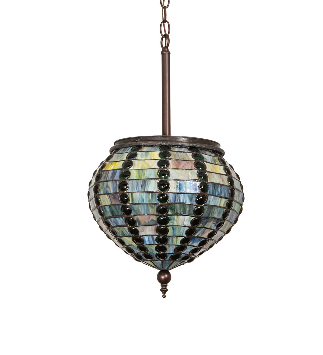 Meyda Tiffany Jeweled Beehive 254233 Pendant Light - Mahogany Bronze