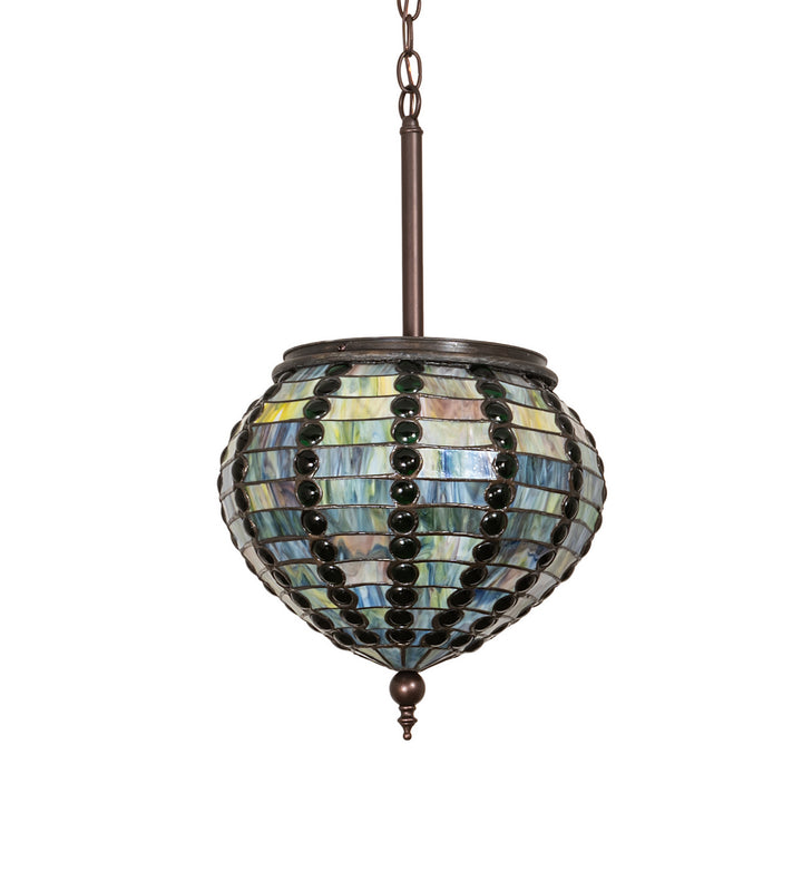 Meyda Tiffany Jeweled Beehive 254233 Pendant Light - Mahogany Bronze