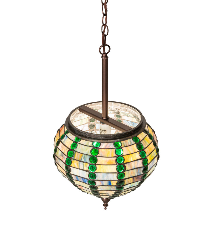 Meyda Tiffany Jeweled Beehive 254233 Pendant Light - Mahogany Bronze