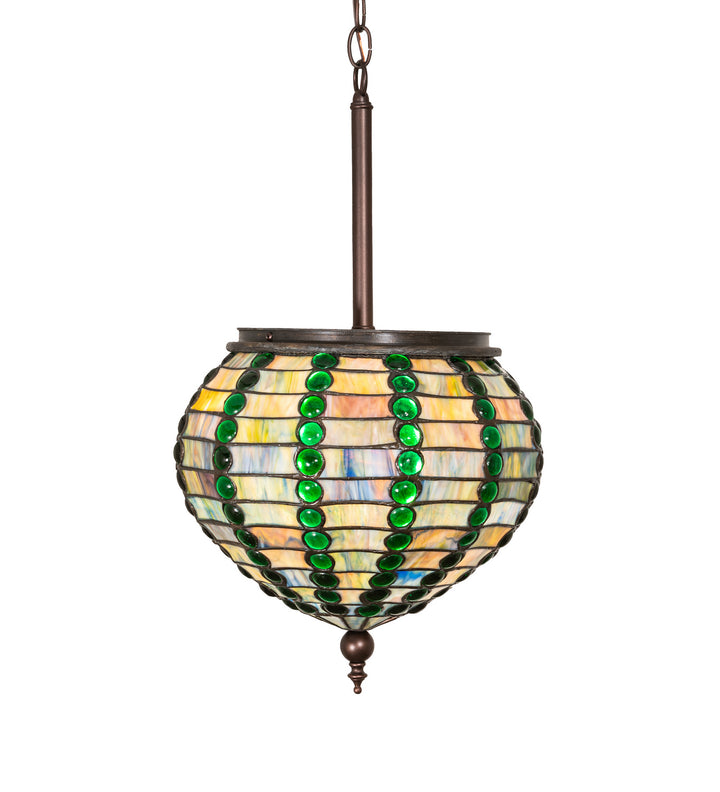 Meyda Tiffany Jeweled Beehive 254233 Pendant Light - Mahogany Bronze