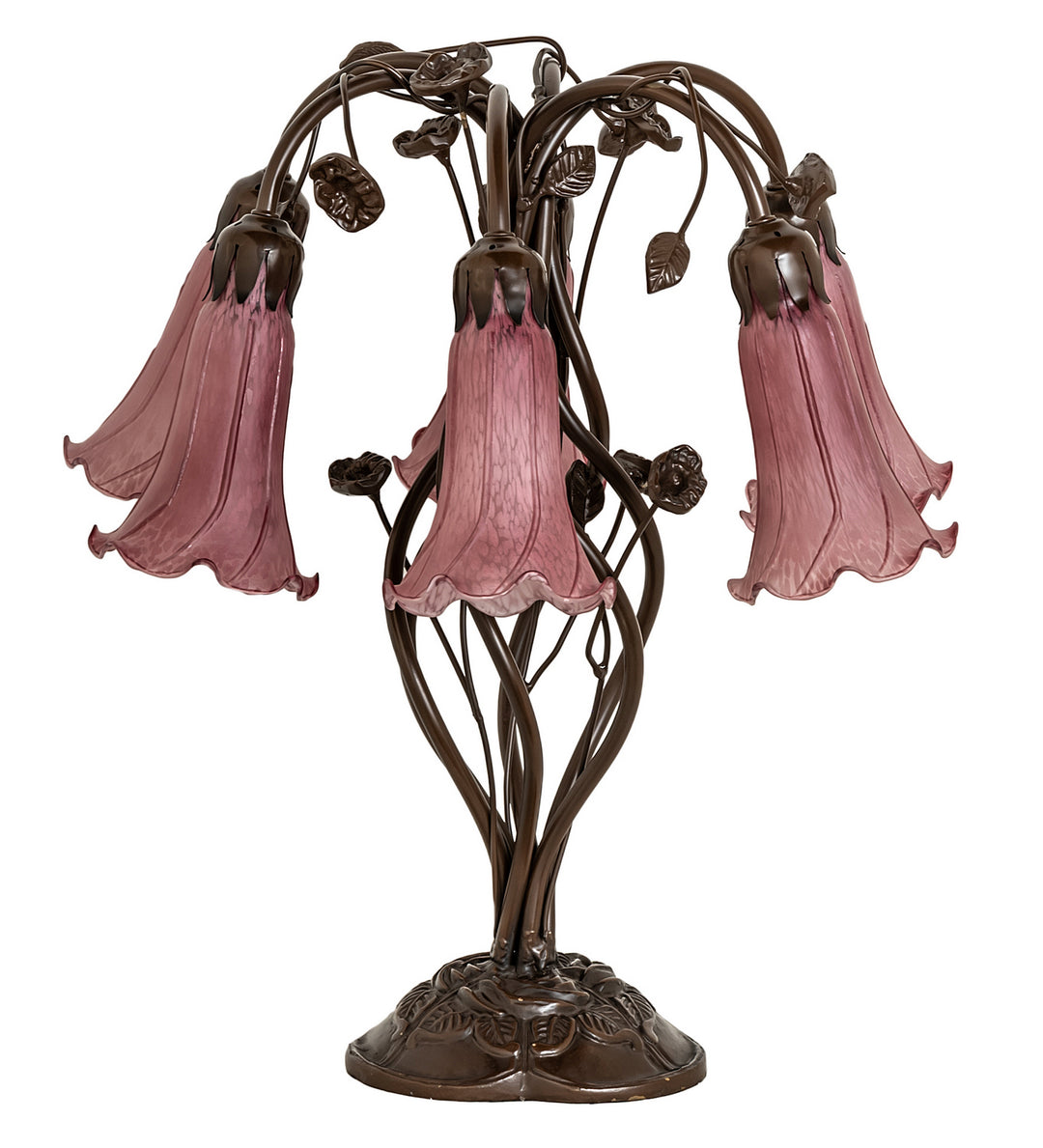 Meyda Tiffany Lighting 255812 Lavender Six Light Table Lamp Lamp Bronze / Dark