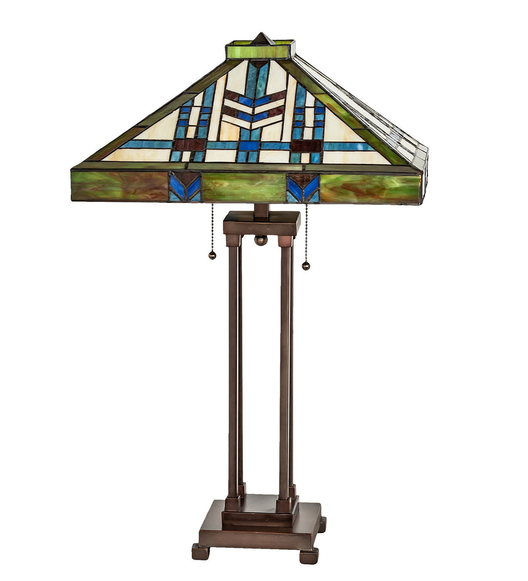 Meyda Tiffany Lighting 256043 Prairie Wheat Two Light Table Lamp Lamp Bronze / Dark