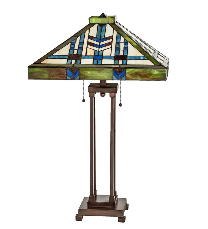 Meyda Tiffany Lighting 256043 Prairie Wheat Two Light Table Lamp Lamp Bronze / Dark