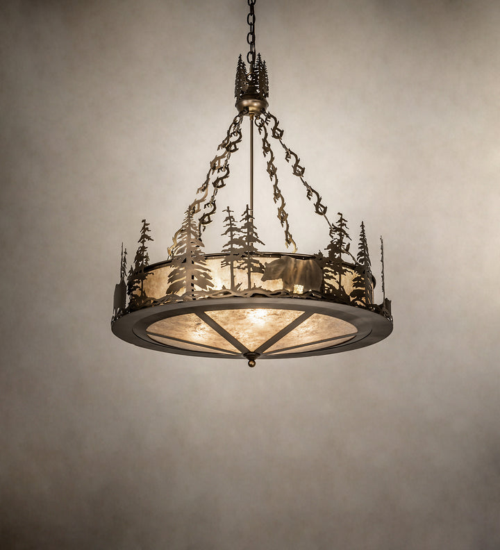 Meyda Tiffany Bear At Lake 256362 Pendant Light - Antique Copper