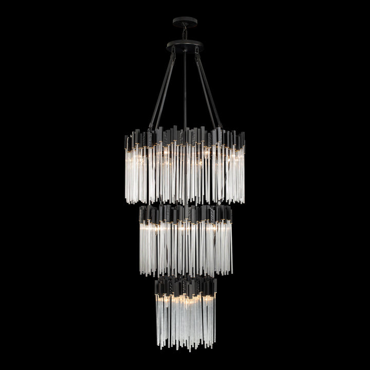 Varaluz Matrix 309C19MBFG Chandelier Light - Matte Black/French Gold
