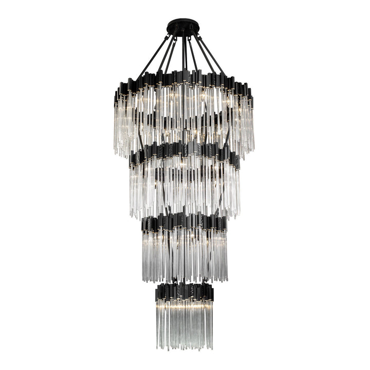 Varaluz Matrix 309C30MBFG Chandelier Light - Matte Black/French Gold