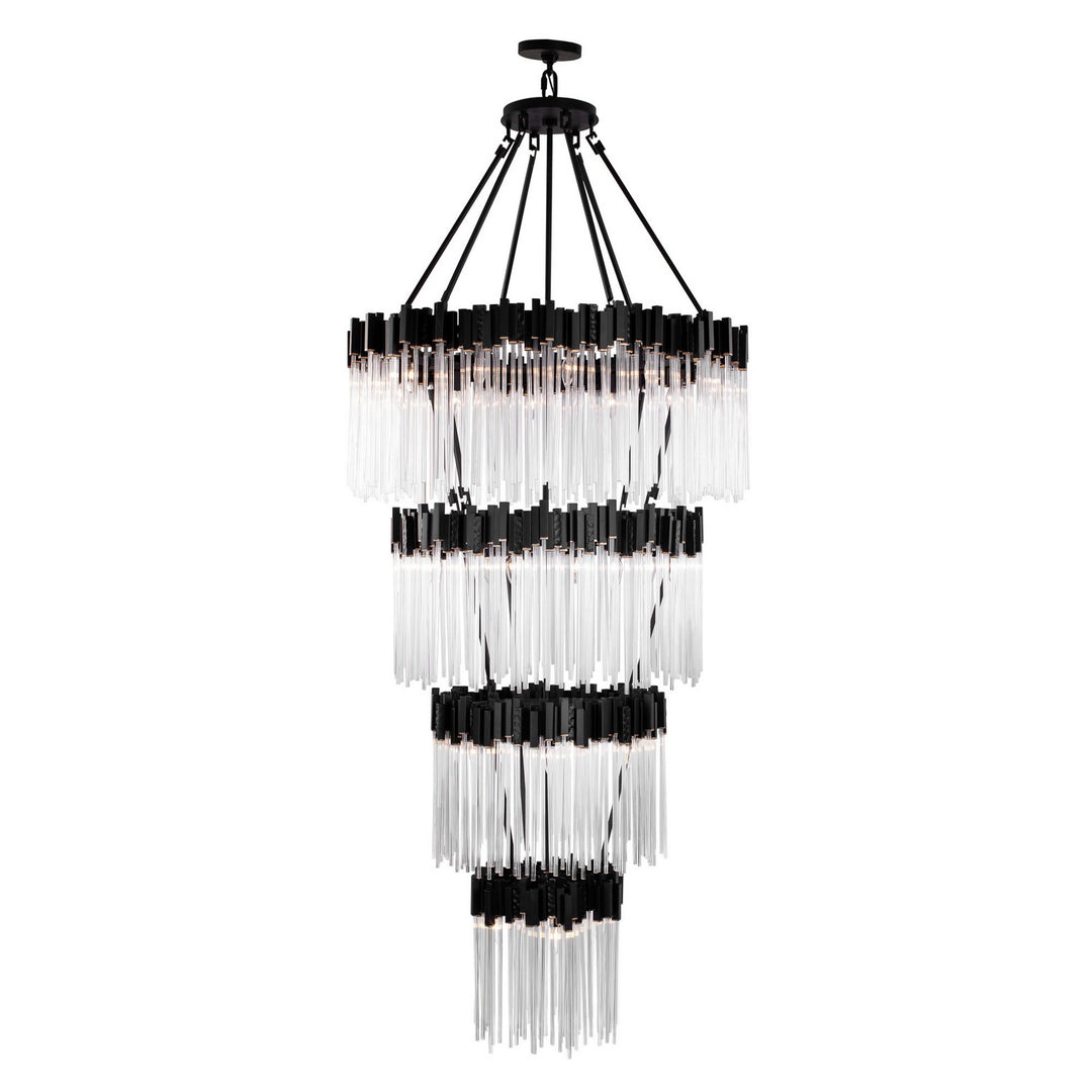 Varaluz Matrix 309C30MBFG Chandelier Light - Matte Black/French Gold