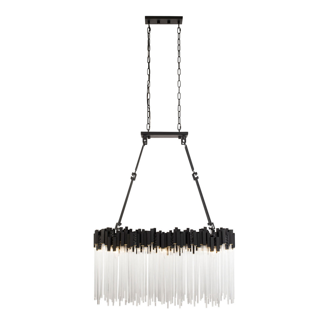 Varaluz Matrix 309N06MBFG Pendant Light - Matte Black/French Gold