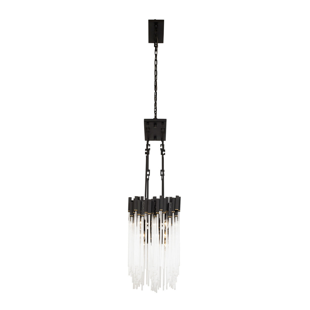 Varaluz Matrix 309N06MBFG Pendant Light - Matte Black/French Gold