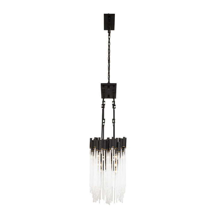 Varaluz Matrix 309N06MBFG Pendant Light - Matte Black/French Gold