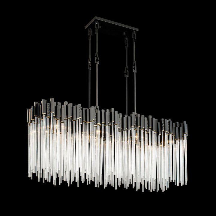 Varaluz Matrix 309N08MBFG Pendant Light - Matte Black/French Gold