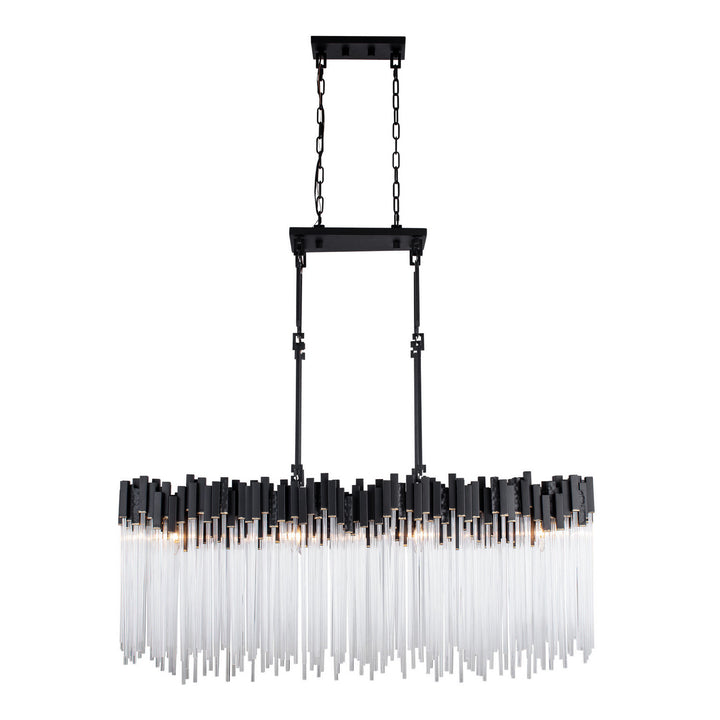 Varaluz Matrix 309N08MBFG Pendant Light - Matte Black/French Gold