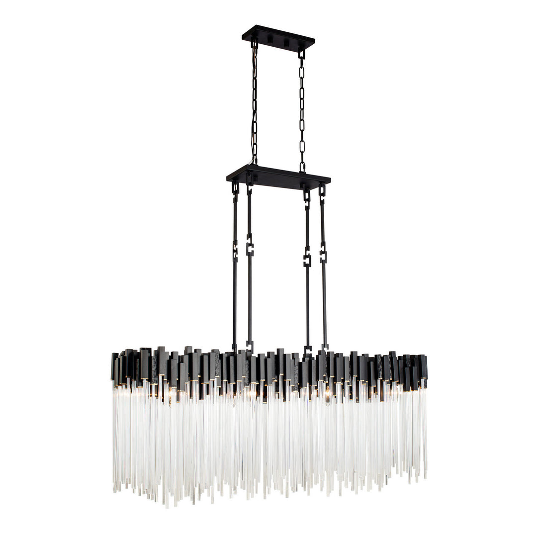 Varaluz Matrix 309N08MBFG Pendant Light - Matte Black/French Gold