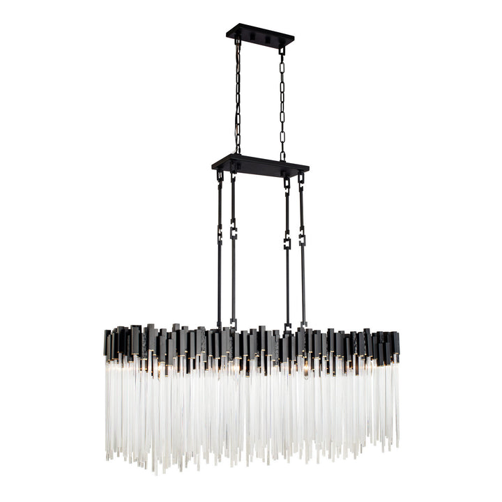 Varaluz Matrix 309N08MBFG Pendant Light - Matte Black/French Gold