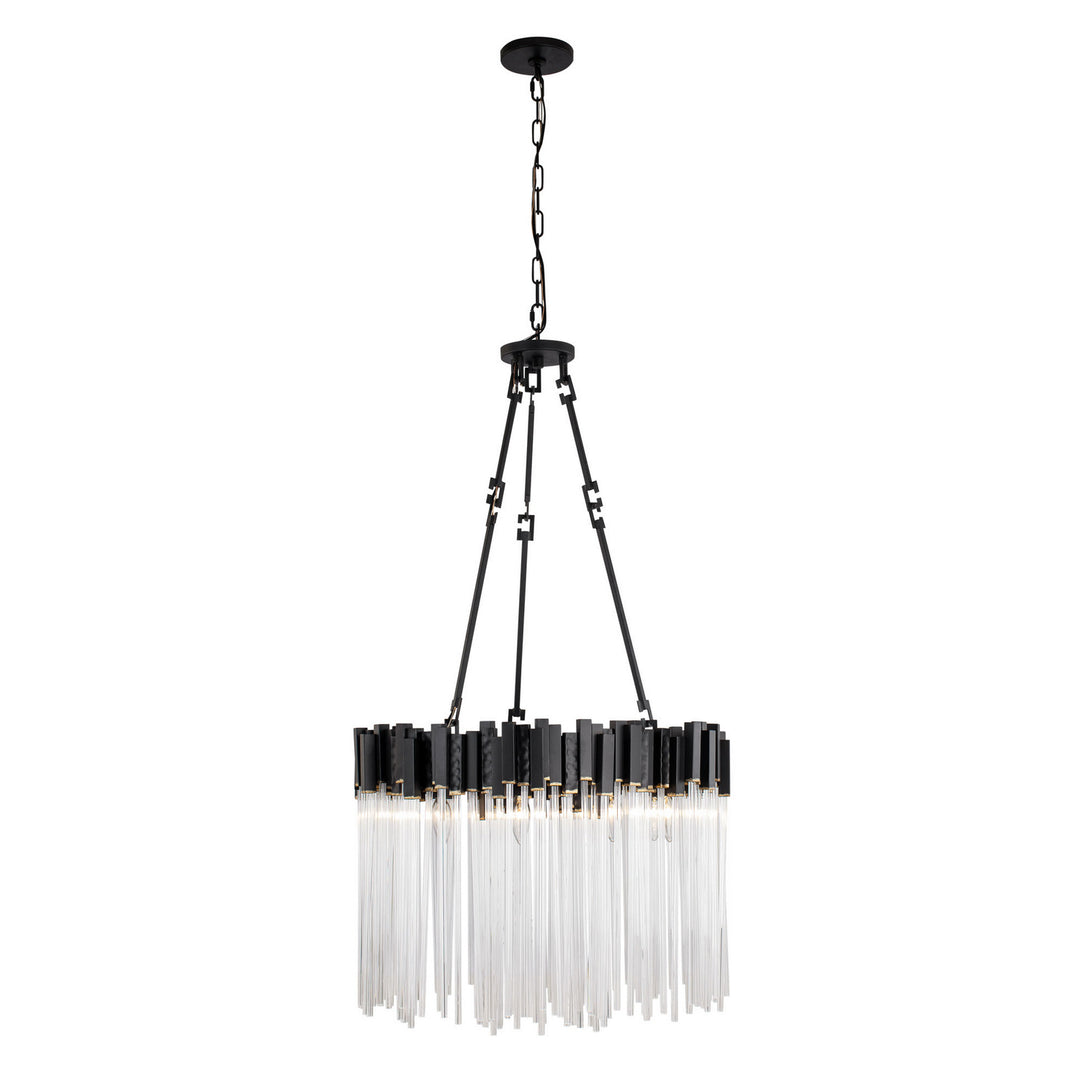Varaluz Matrix 309P09MBFG Pendant Light - Matte Black/French Gold