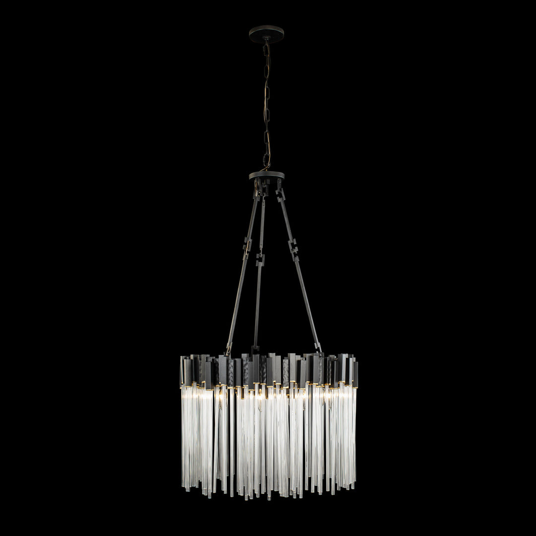 Varaluz Matrix 309P09MBFG Pendant Light - Matte Black/French Gold