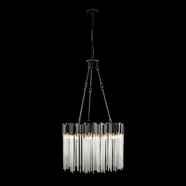 Varaluz Matrix 309P09MBFG Pendant Light - Matte Black/French Gold