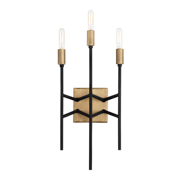 Varaluz Bodie 314W03HGCB Wall Sconce Light - Havana Gold/Carbon