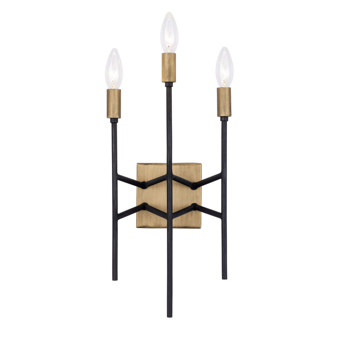 Varaluz Bodie 314W03HGCB Wall Sconce Light - Havana Gold/Carbon