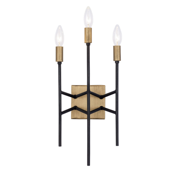 Varaluz Bodie 314W03HGCB Wall Sconce Light - Havana Gold/Carbon