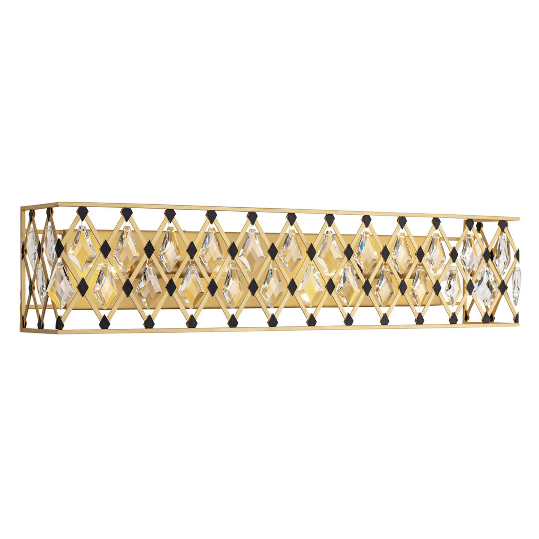 Varaluz Windsor 345B04FGMB Bath Vanity Light 31 in. wide - French Gold/Matte Black