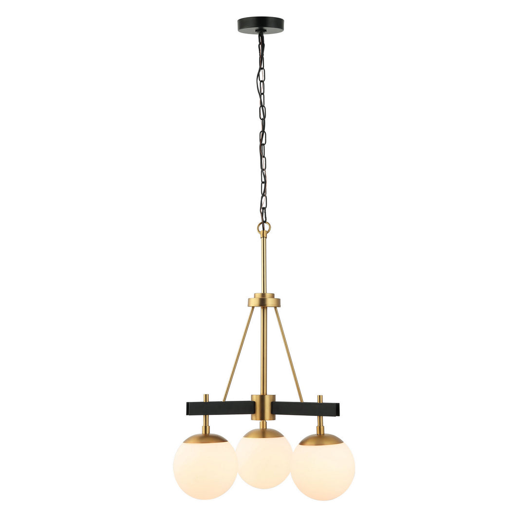 Varaluz Allie 352C03BLSB Chandelier Light - Black/Satin Brass