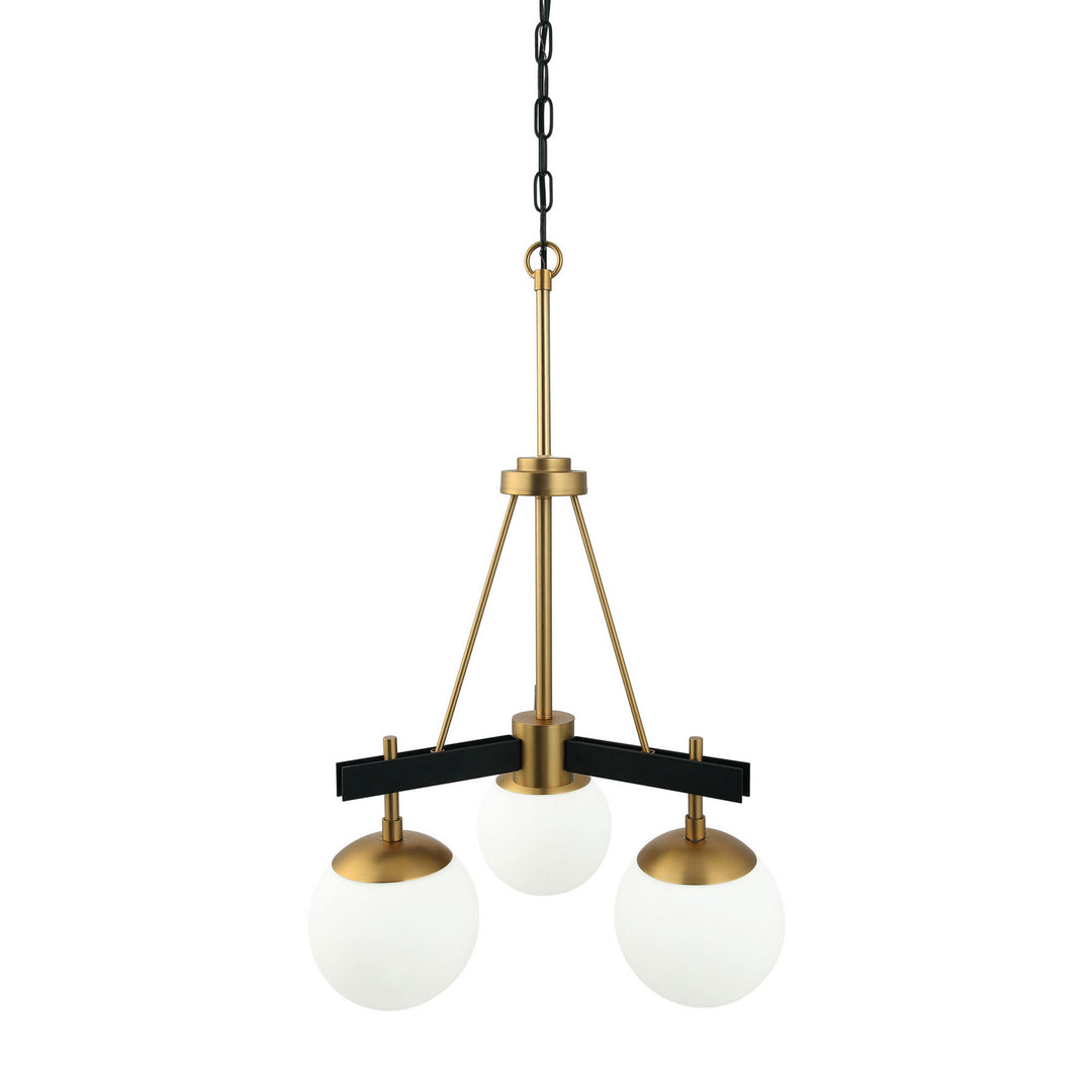 Varaluz Allie 352C03BLSB Chandelier Light - Black/Satin Brass