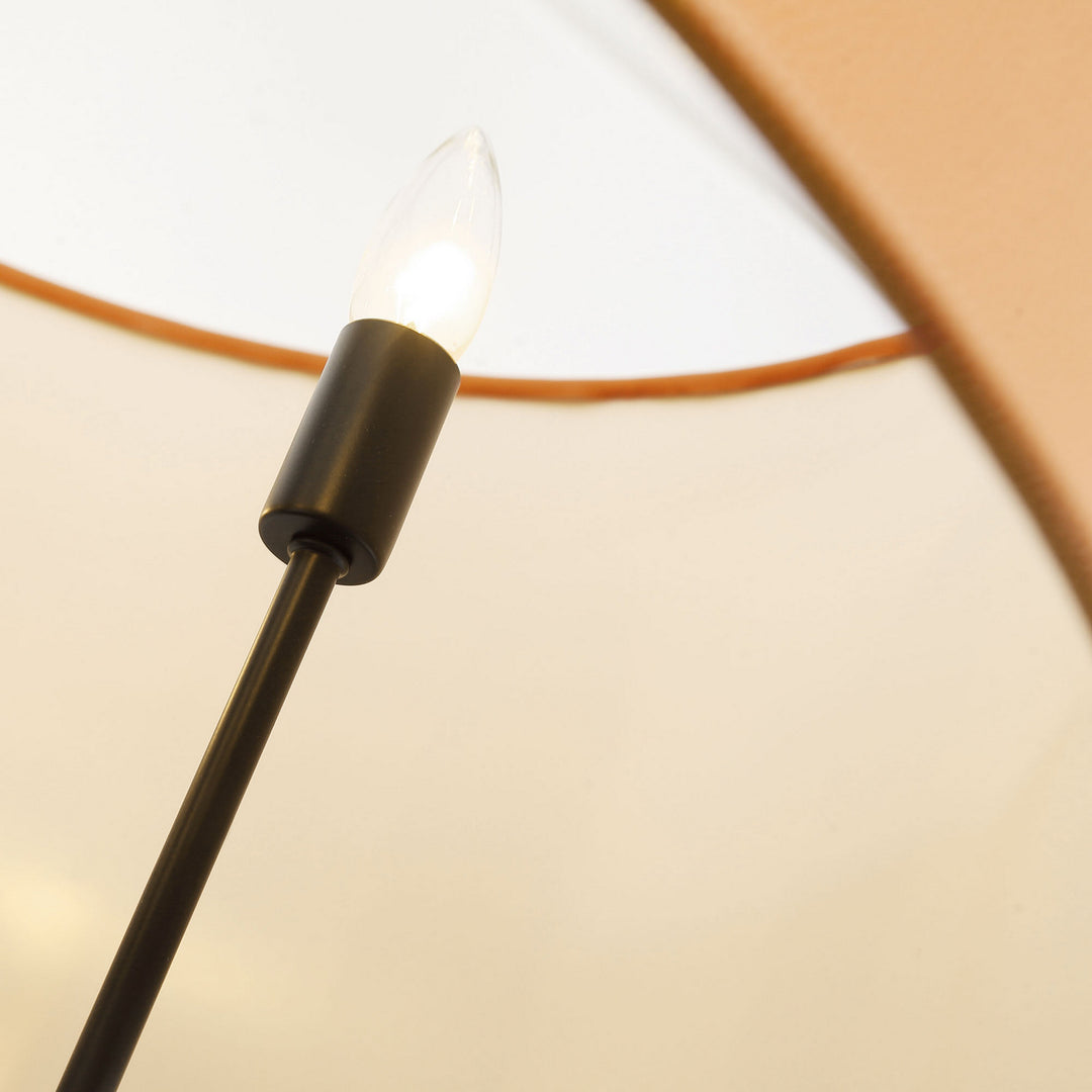 Varaluz Secret Agent 368P05BLC Chandelier Light - Black/Camel Leather