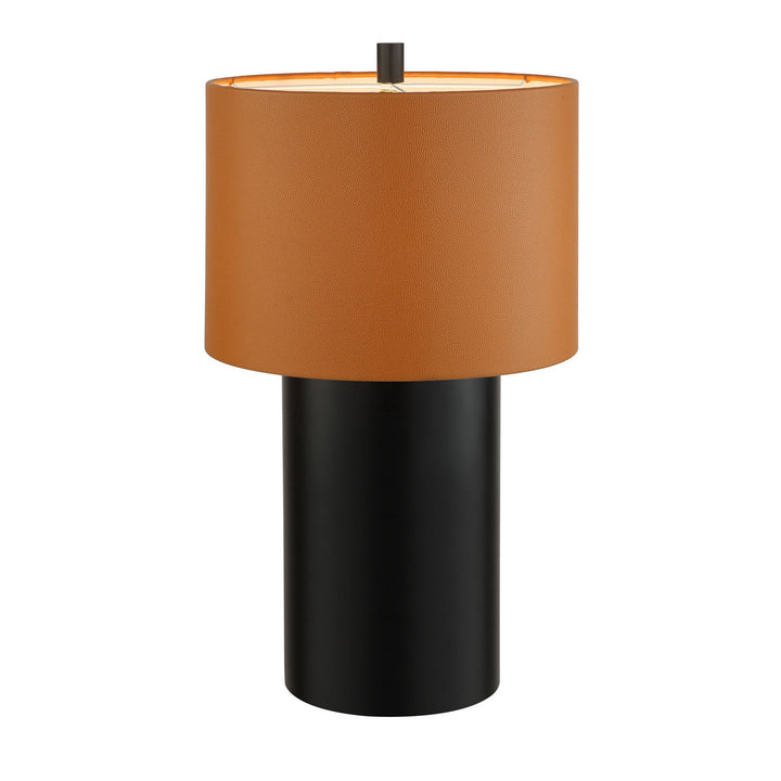 Varaluz Lighting 368T01BLC  Secret Agent Lamp Black/Camel Leather