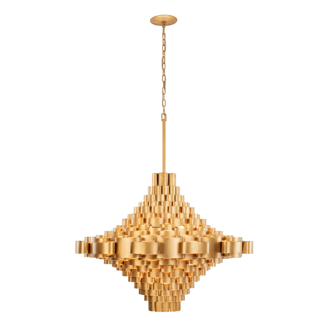 Varaluz Totally Tubular 369F17AGCB Chandelier Light - Antique Gold/Carbon Black