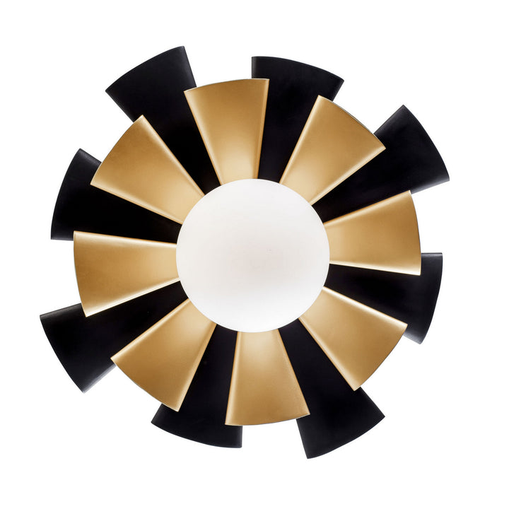 Varaluz Daphne 372S01LMBFG Ceiling Light - Matte Black/French Gold