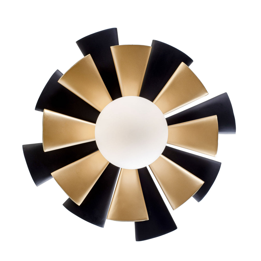 Varaluz Daphne 372S01MMBFG Ceiling Light - Matte Black/French Gold