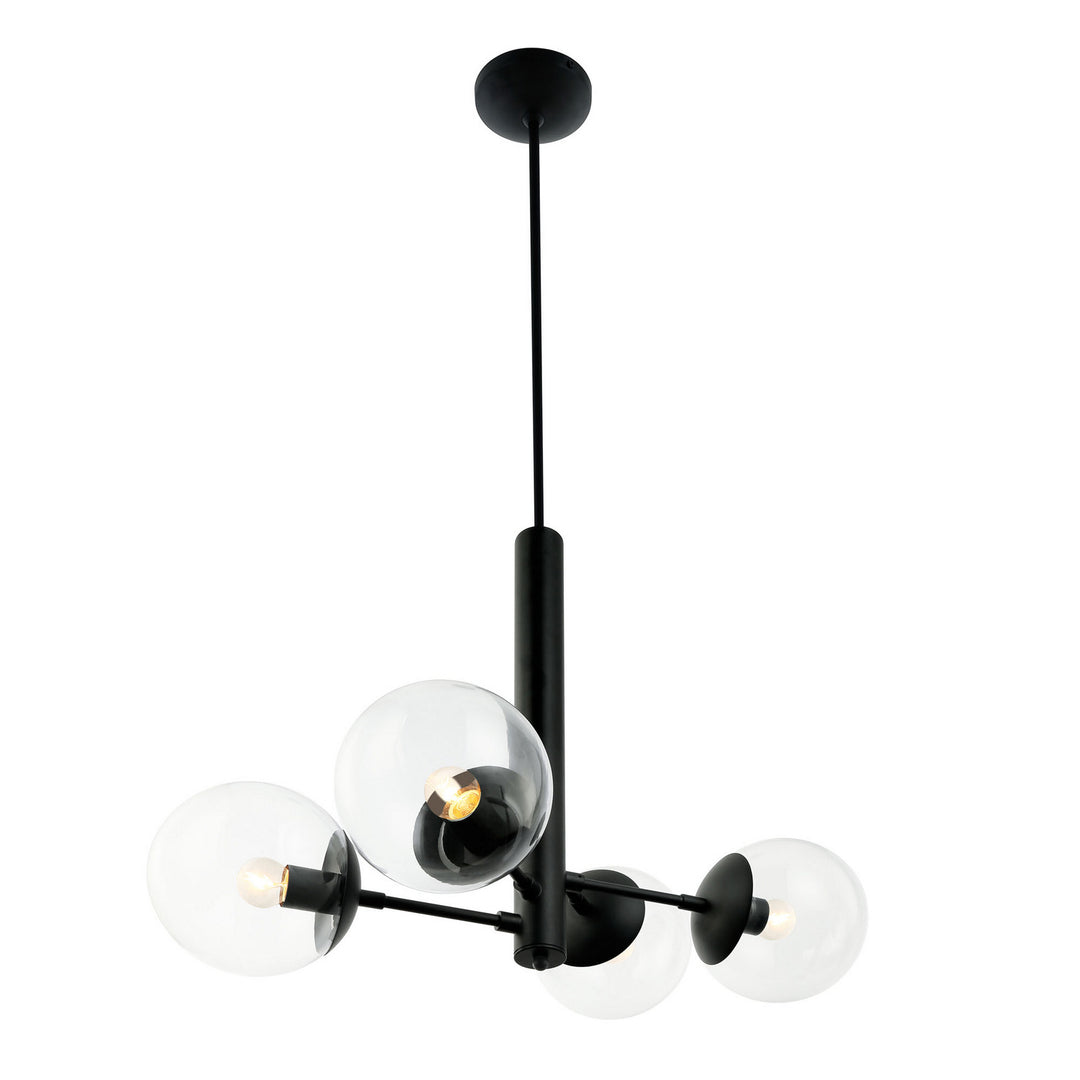 Varaluz Mid-Century 373C04BL Chandelier Light - Black