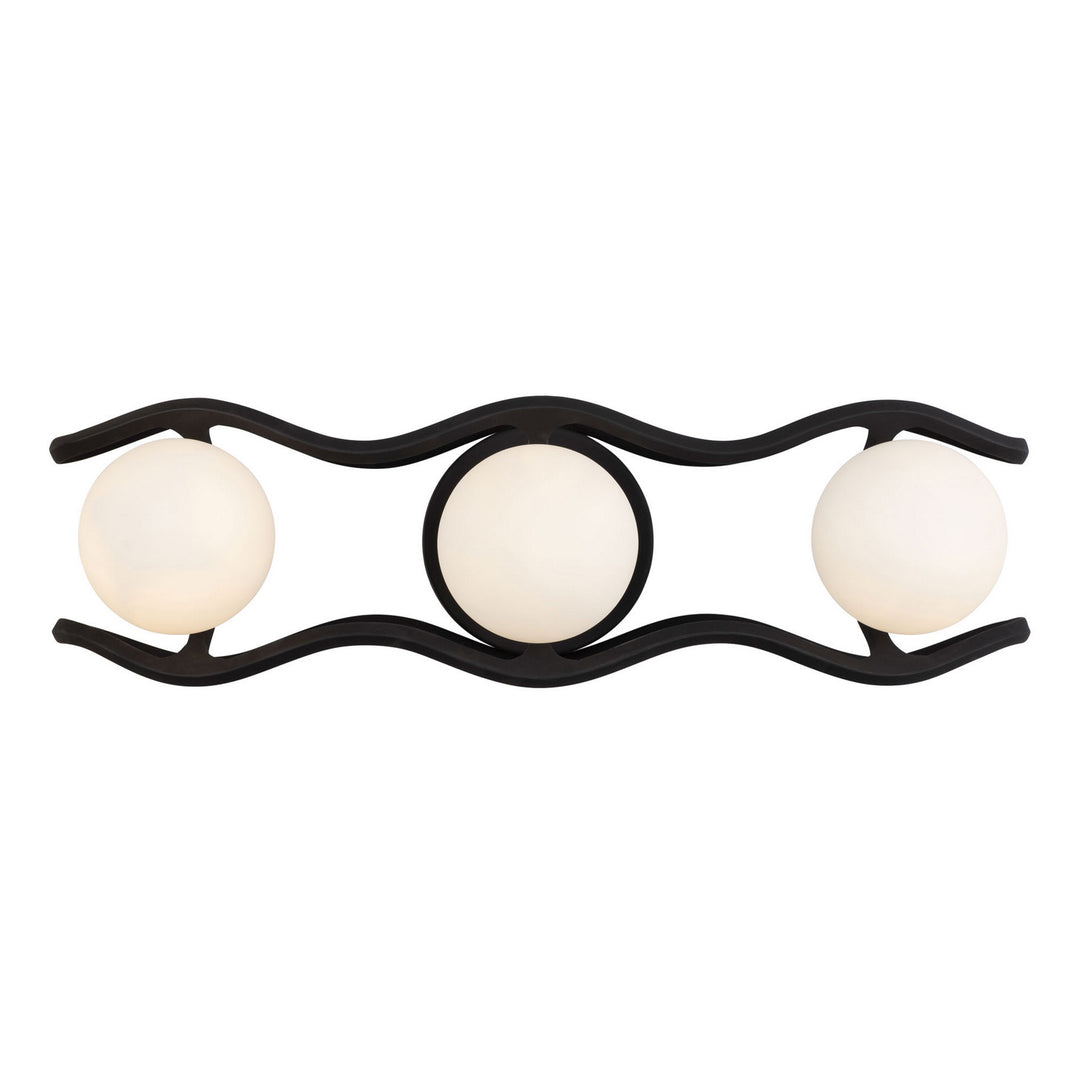 Varaluz Black Betty 374B03CBFG Bath Vanity Light 21 in. wide - Carbon/French Gold