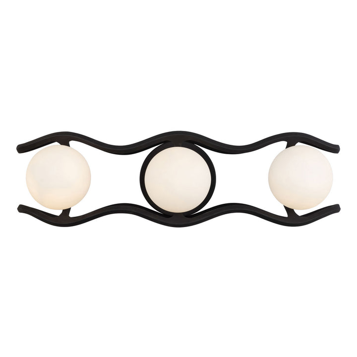 Varaluz Black Betty 374B03CBFG Bath Vanity Light 21 in. wide - Carbon/French Gold