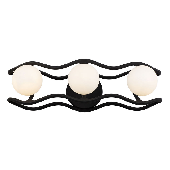 Varaluz Black Betty 374B03CBFG Bath Vanity Light 21 in. wide - Carbon/French Gold