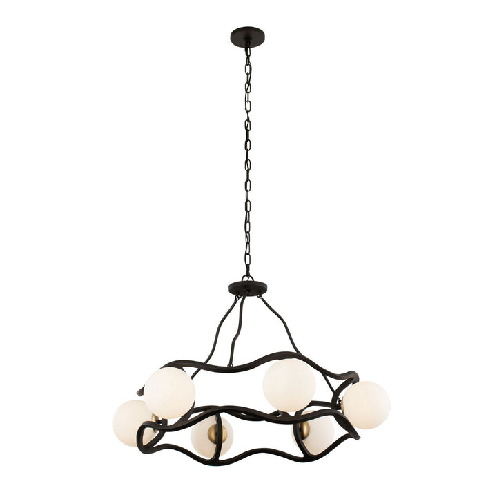Varaluz Black Betty 374C06CBFG Chandelier Light - Carbon/French Gold