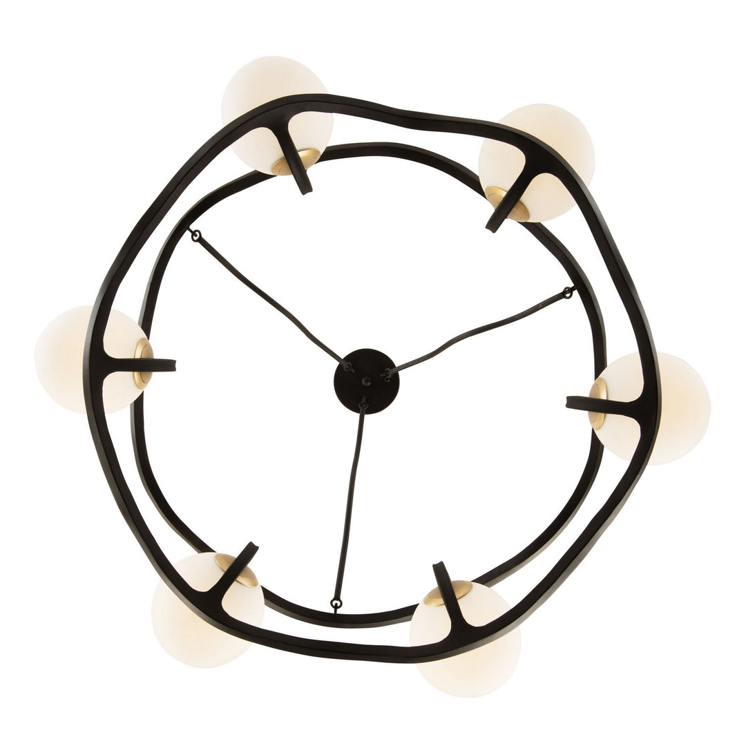 Varaluz Black Betty 374C06CBFG Chandelier Light - Carbon/French Gold