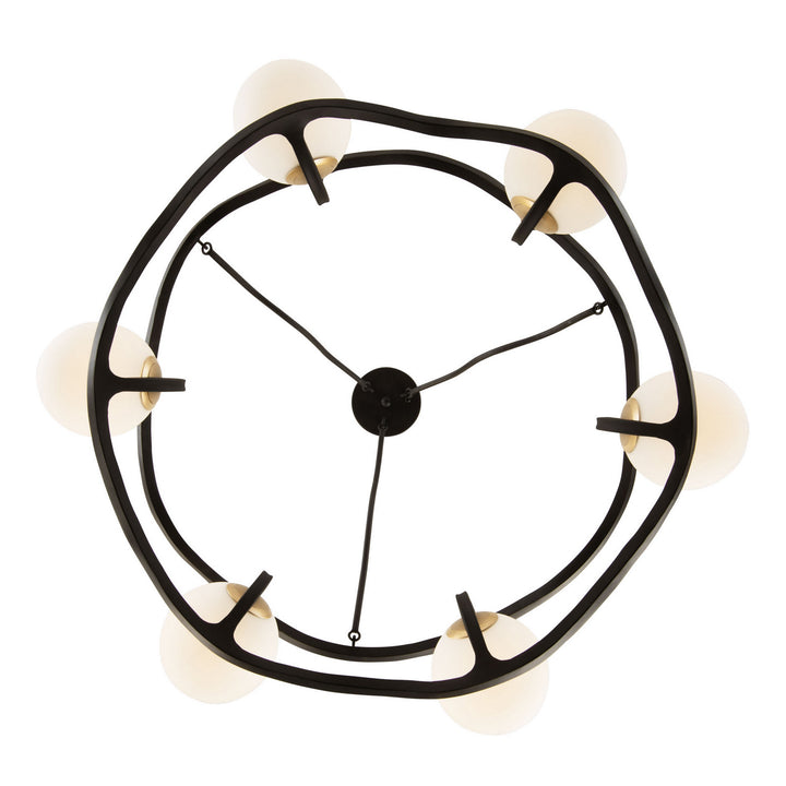 Varaluz Black Betty 374C06CBFG Chandelier Light - Carbon/French Gold